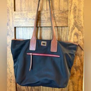 Black and Brown Dooney & Bourke Tote Bag